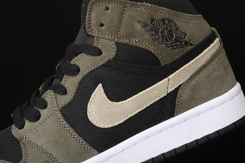 All categories Air Jordan Jordan series basketball shoes Air Jordan 1 Mid Air Jordan 1 Mid AJ1 Joe 1 mid-top series military green color BQ6472-030